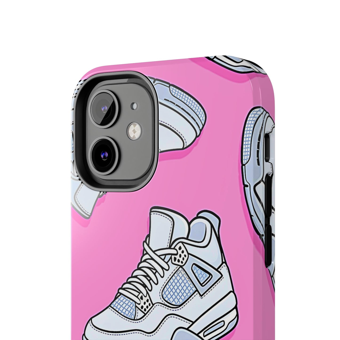 Funda resistente para teléfono con diseño de zapatillas Jordan 4 blancas | Estética