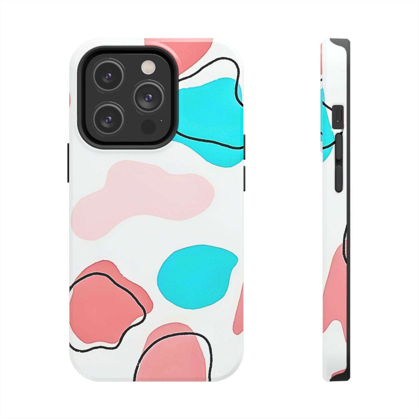 Abstract Shapes Preppy Pastel Style (Version 1) Tough Phone Case | Aesthetic