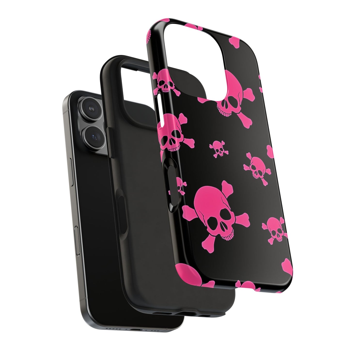 Pink Skull Emo Style Tough Phone Case | Aesthetic