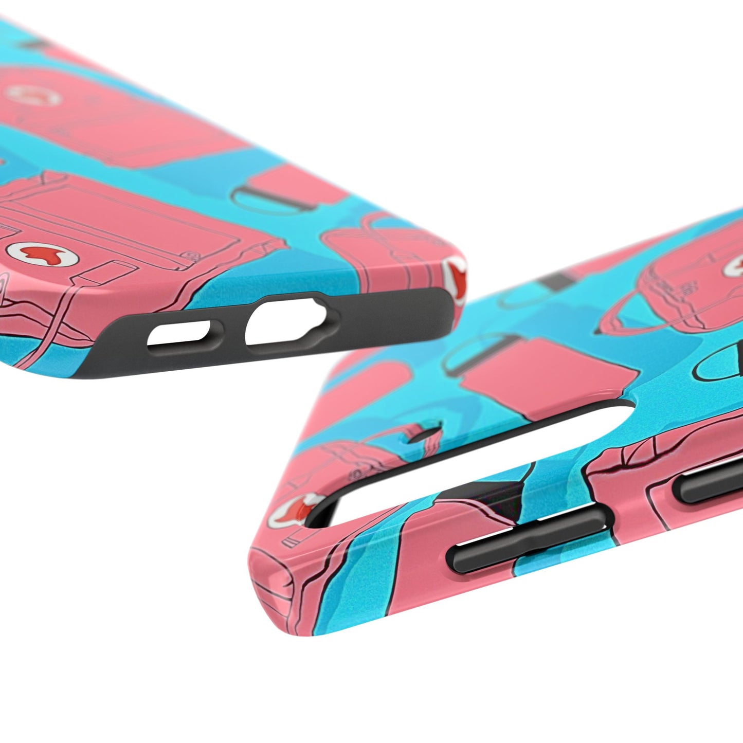 VSCO Kanken Backpack Water Bottle Pink & Blue Tough Phone Case | Aesthetic
