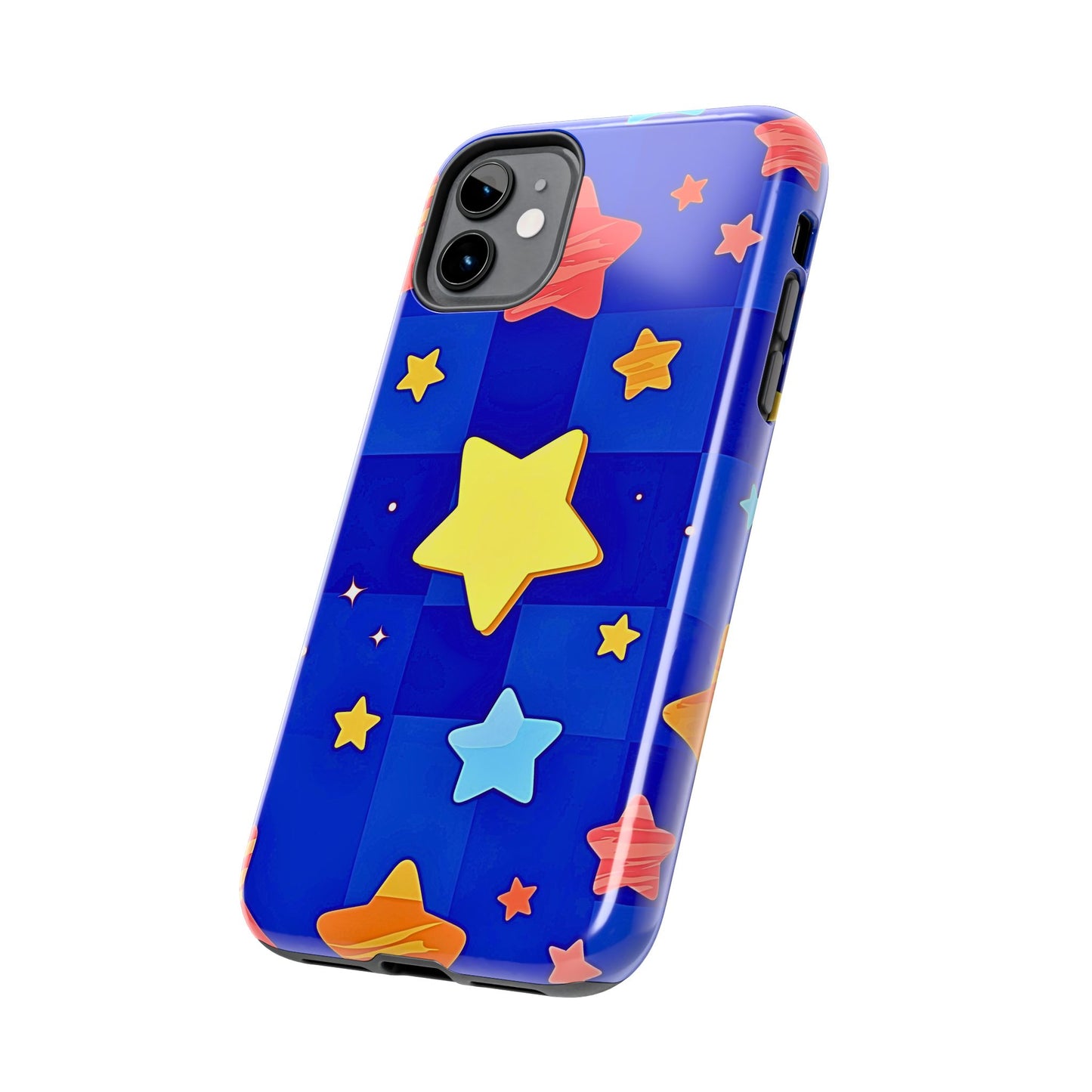 Vibrant Preppy Stars Pattern Tough Phone Case | Aesthetic