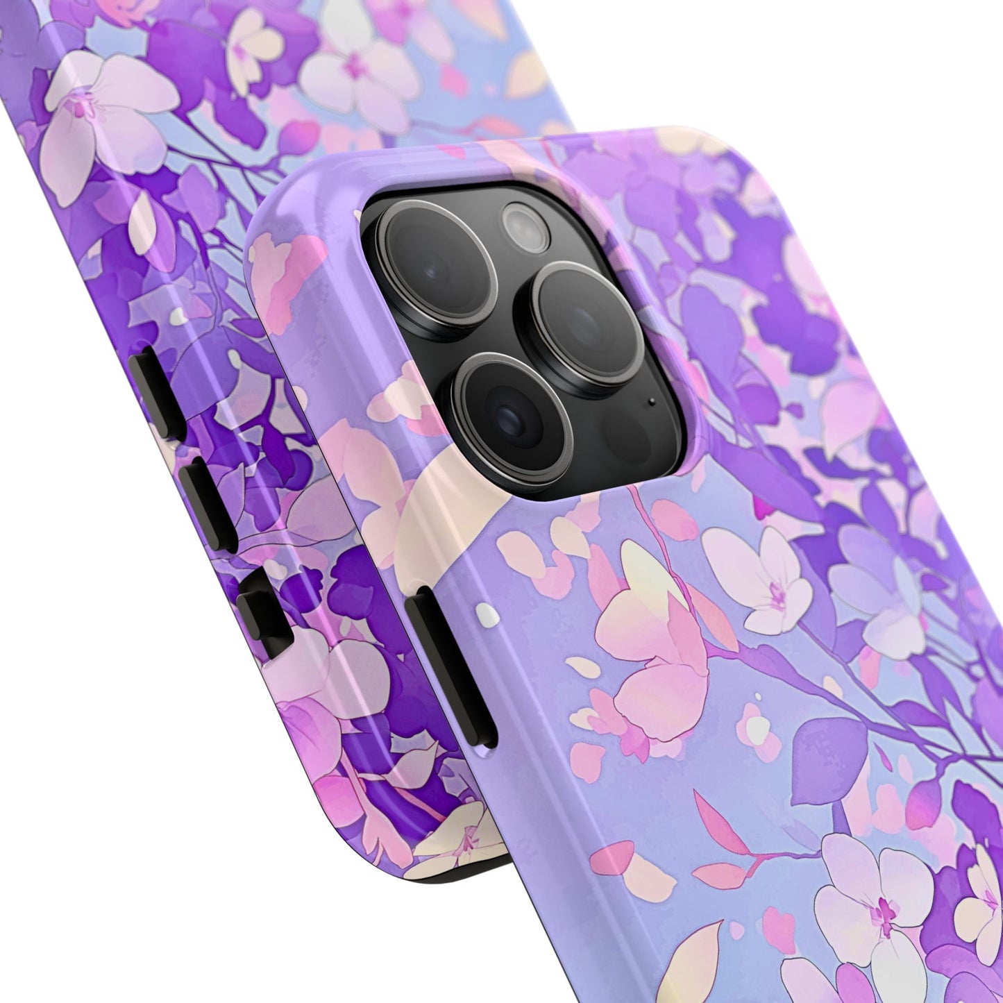 Funda resistente para teléfono con delicados estampados florales en tonos pastel | Estética
