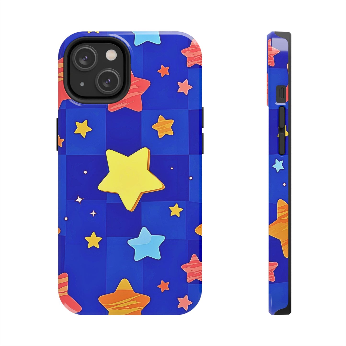 Vibrant Preppy Stars Pattern Tough Phone Case | Aesthetic
