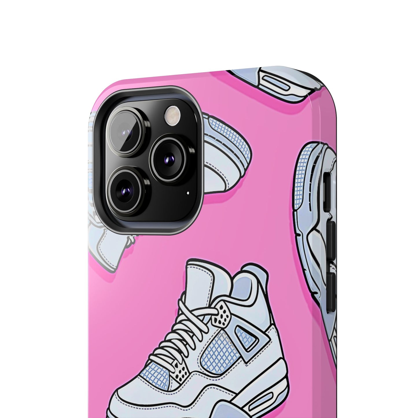 Funda resistente para teléfono con diseño de zapatillas Jordan 4 blancas | Estética