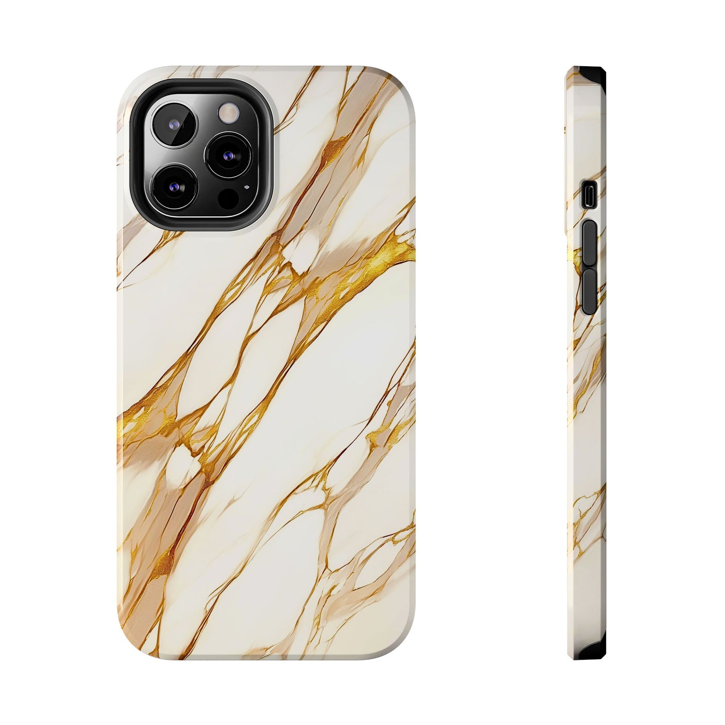 Luxury Marble Gold Vein Texture Pattern Style Tough Phone Case/Cover | Aesthetic