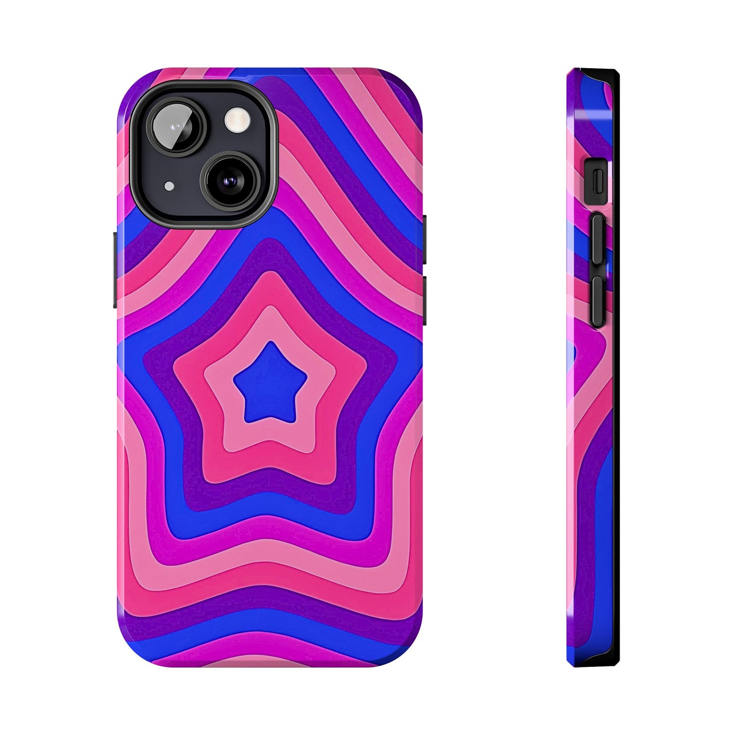 Funda resistente para teléfono con diseño de estrella retro | Estética