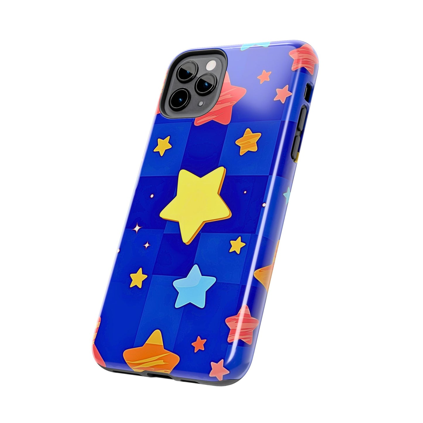 Vibrant Preppy Stars Pattern Tough Phone Case | Aesthetic