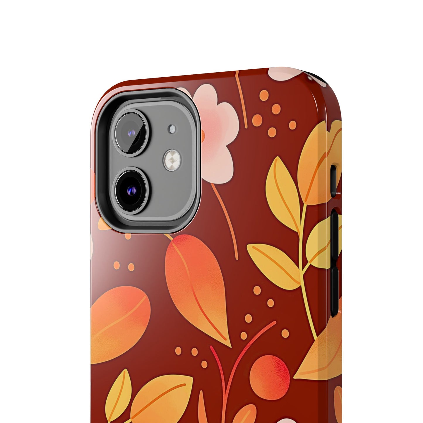 Autumn Fall Leaf Pattern Tough Phone Case | Aesthetic