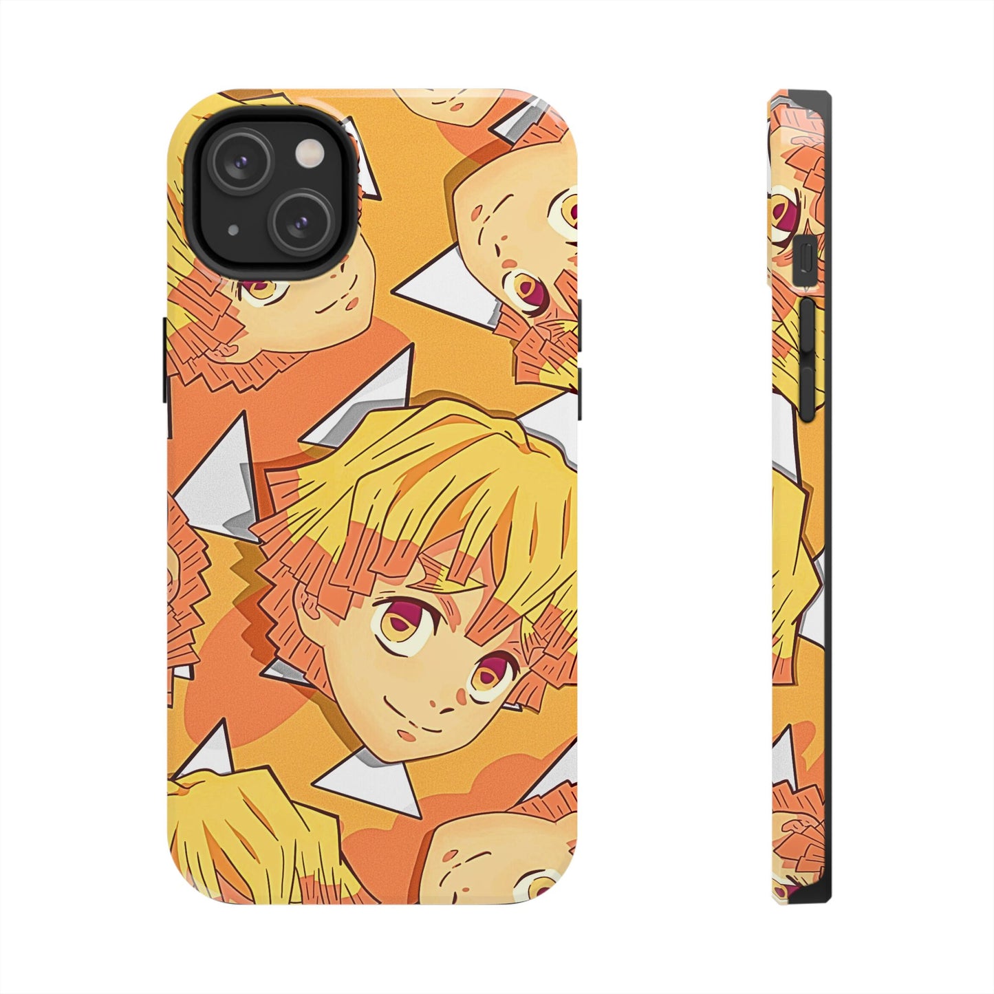 Zenitsu Agatsuma Haori Head Pattern Tough Phone Case | Anime - Demon Slayer