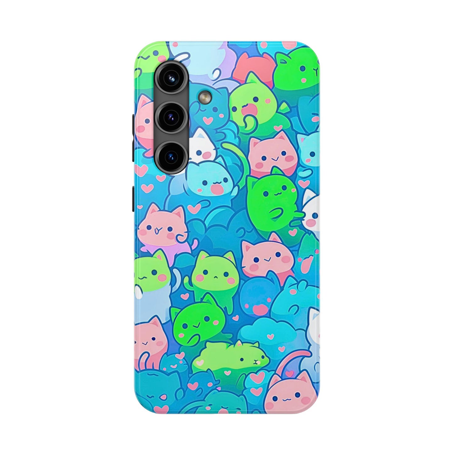 Cute Colorful Cats Pattern Style Tough Phone Case | Animals