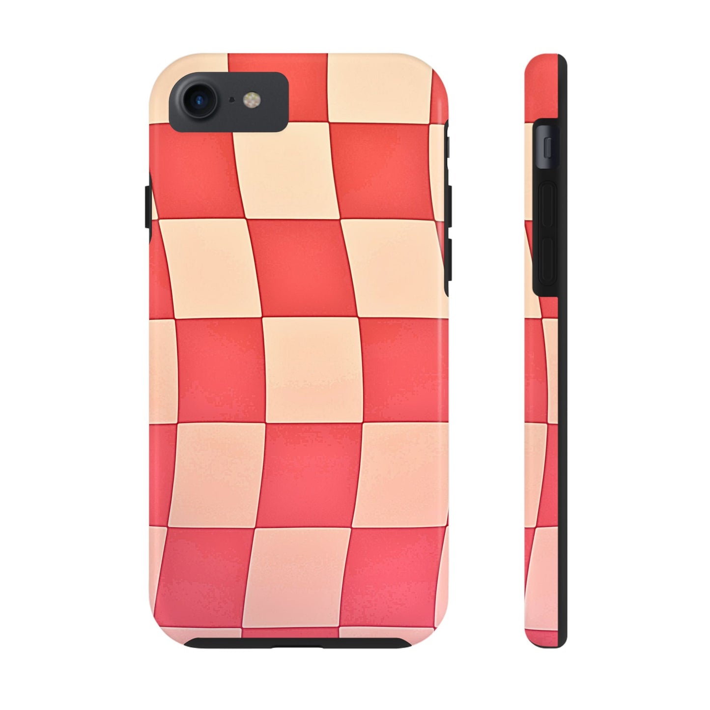 Preppy Checkered Pink Tough Phone Case | Aesthetic