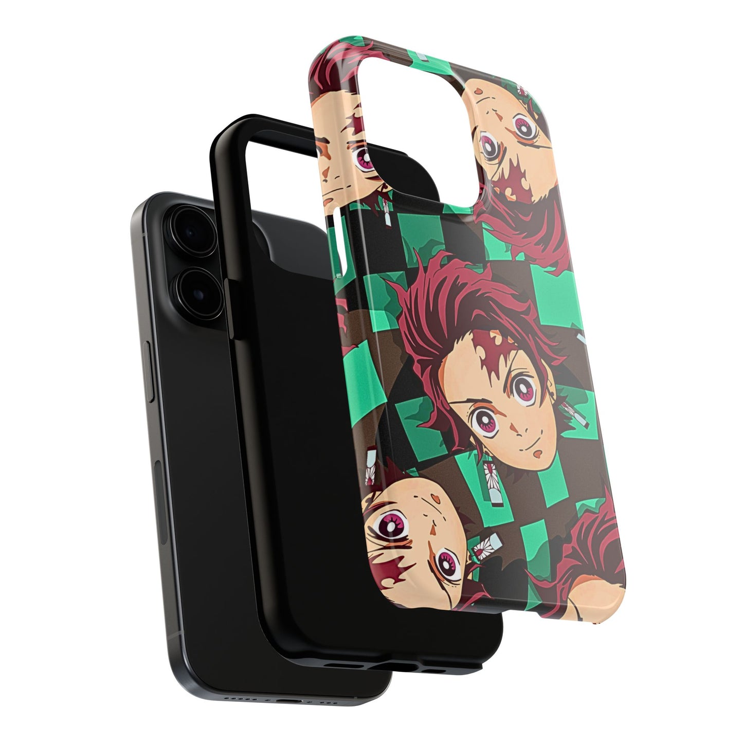 Tanjiro Kamado Head Pattern Tough Phone Case | Anime - Demon Slayer