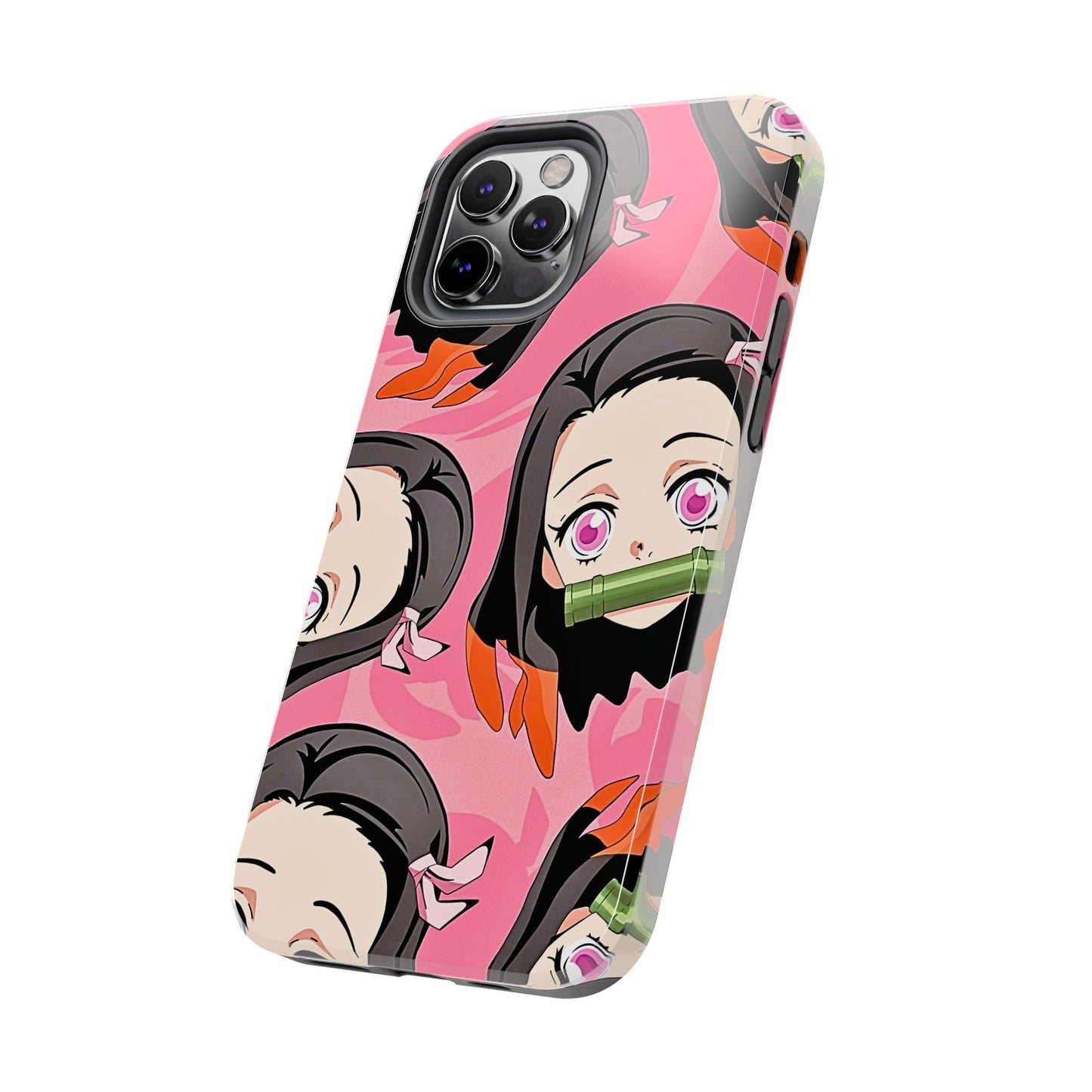 Nezuko Kamado Head Pattern Tough Phone Case | Anime - Demon Slayer