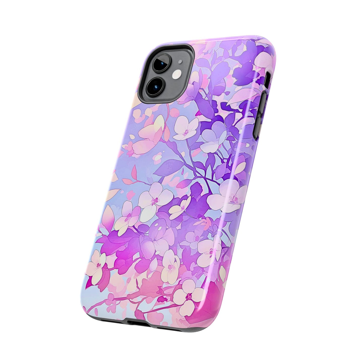 Funda resistente para teléfono con delicados estampados florales en tonos pastel | Estética