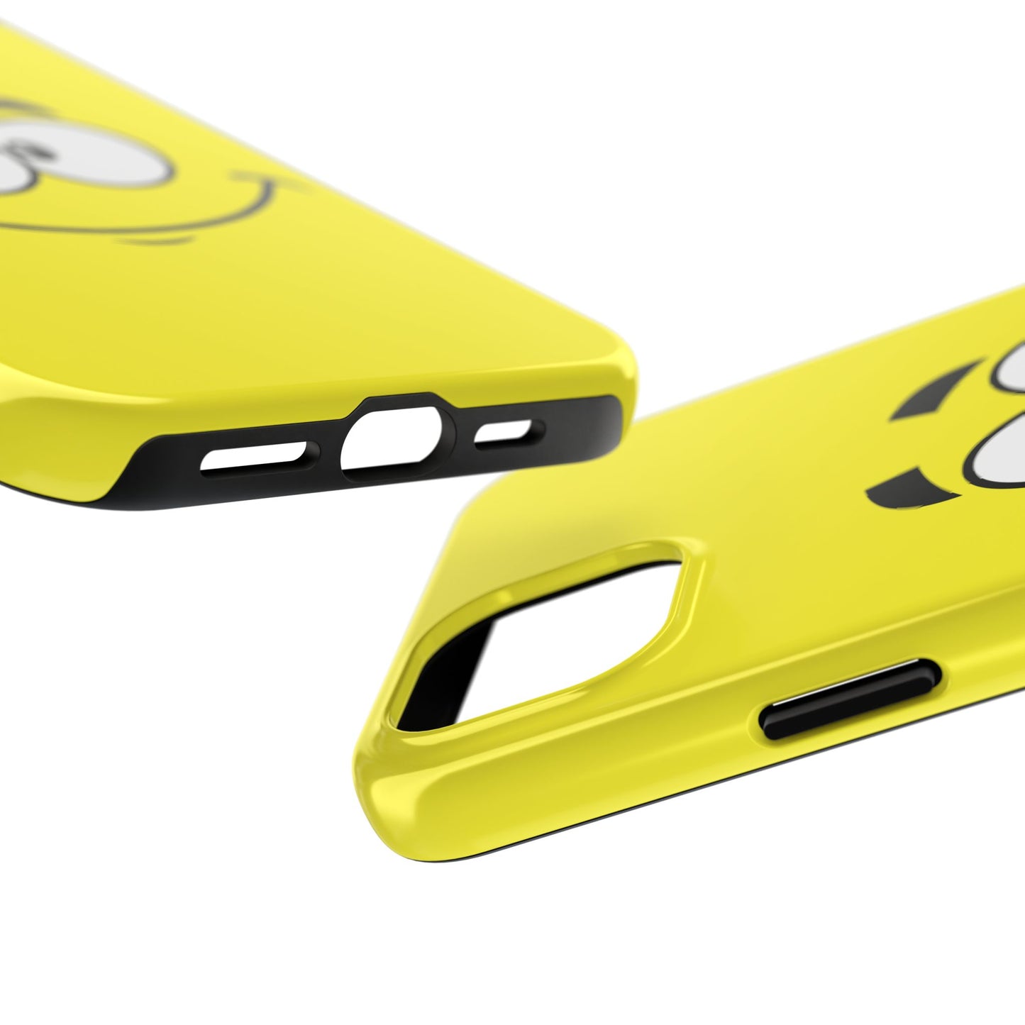 Smiley Happy Face Yellow Minimalist Cartoon Tough Phone Case | Funny