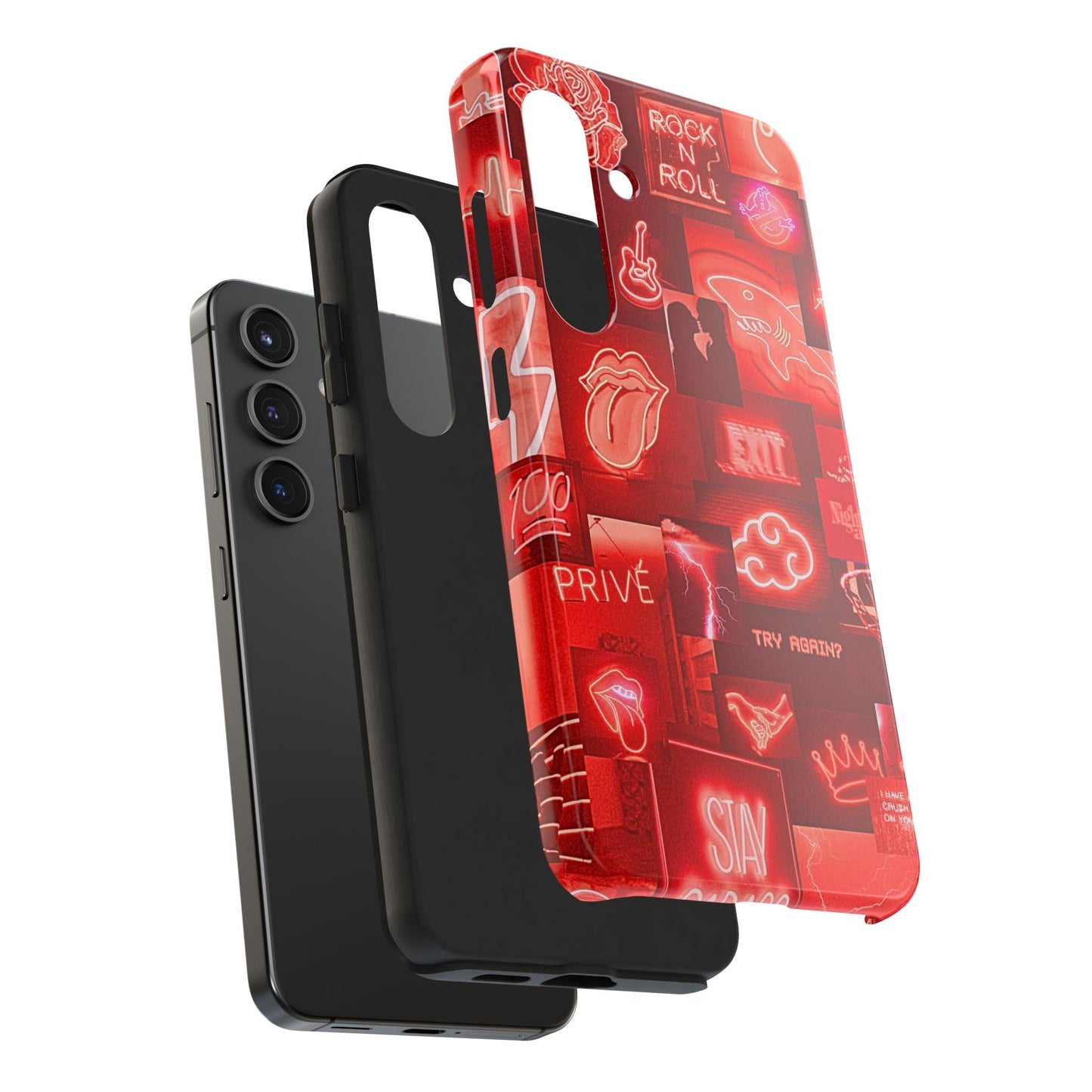 Red Neon Style Tough Phone Case | Aesthetic