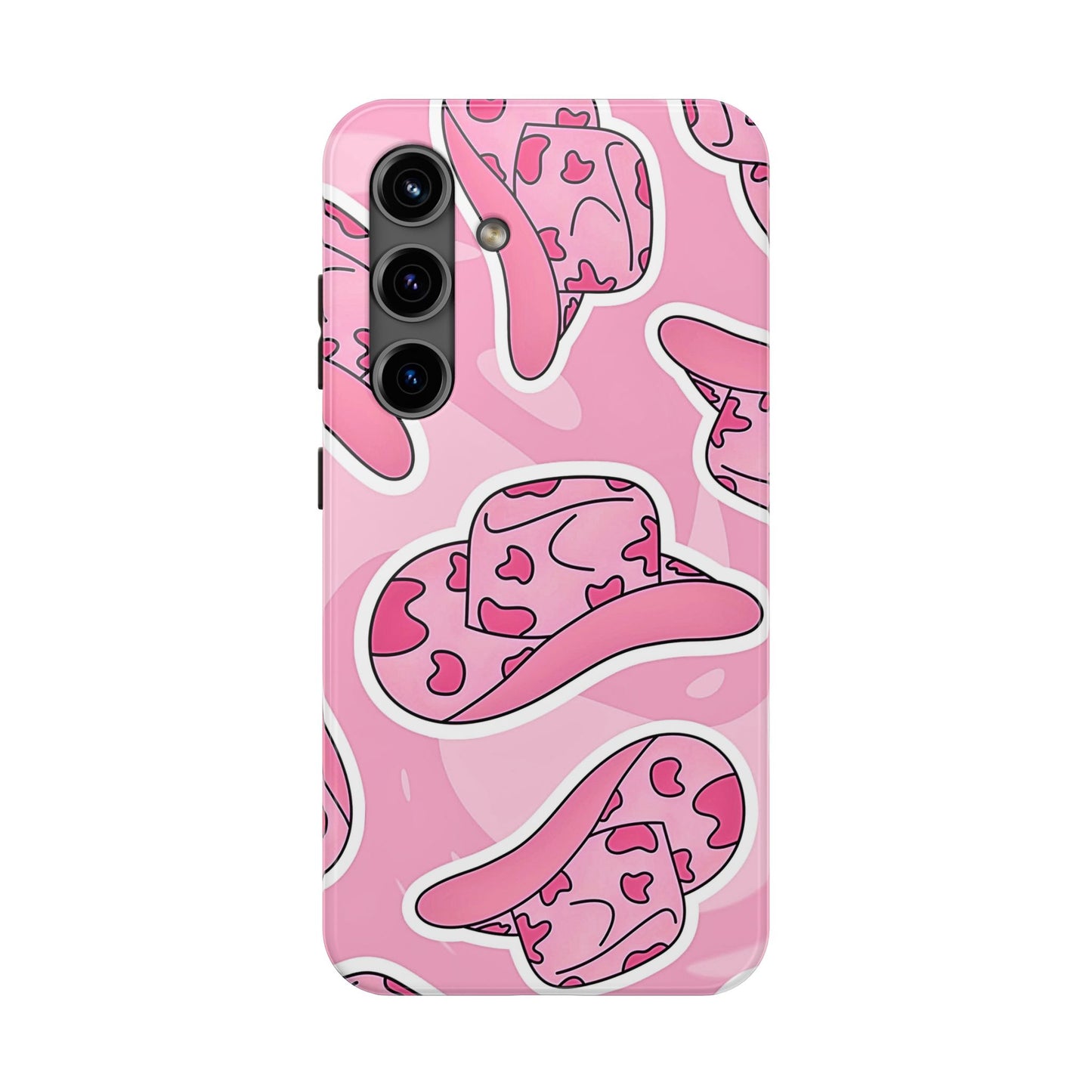 Pink Cowboy Hat Preppy Tough Phone Case | Aesthetic