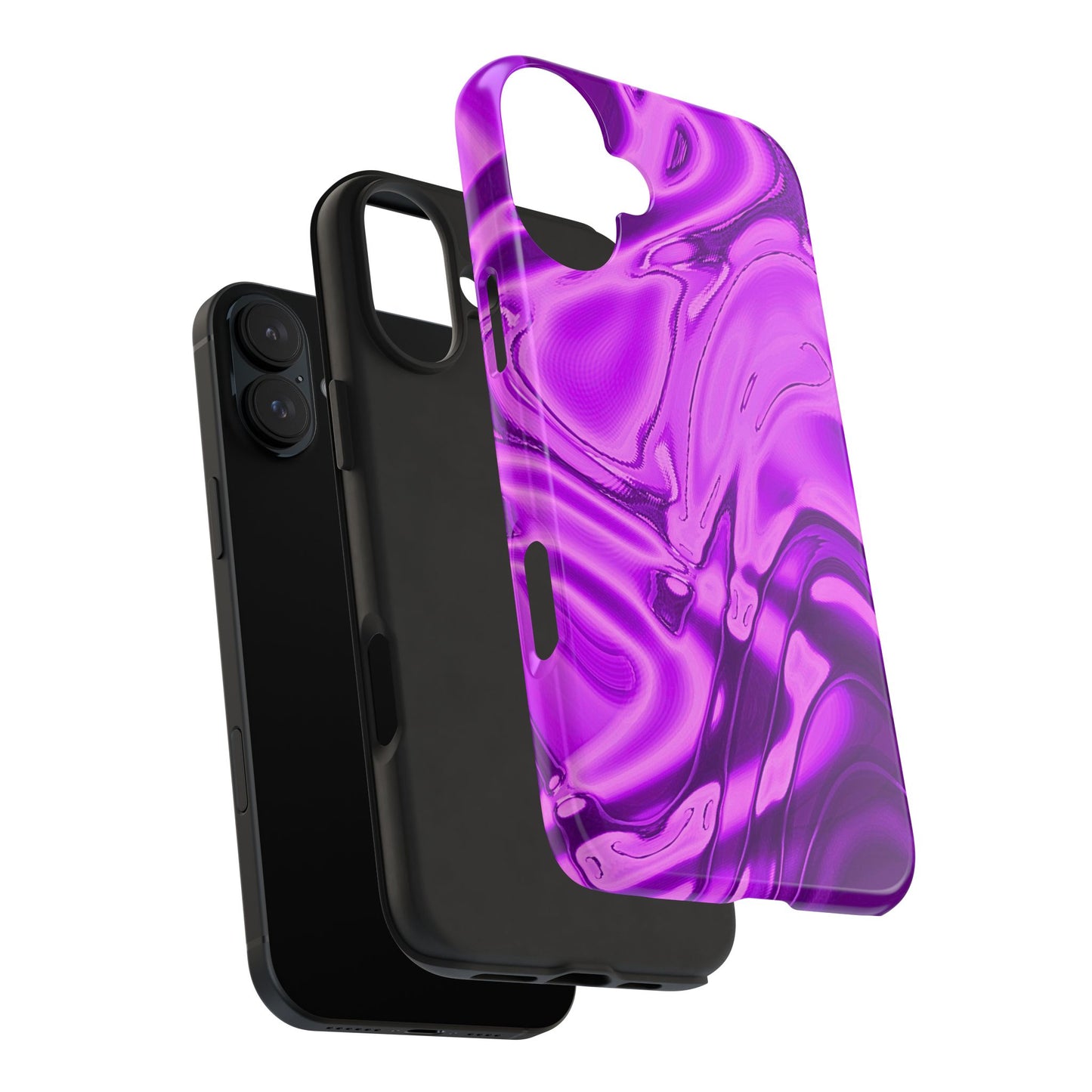 Liquid Metal Purple Tough Phone Case | Aesthetic