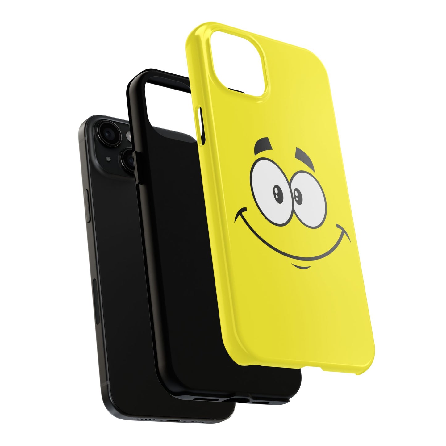 Smiley Happy Face Yellow Minimalist Cartoon Tough Phone Case | Funny
