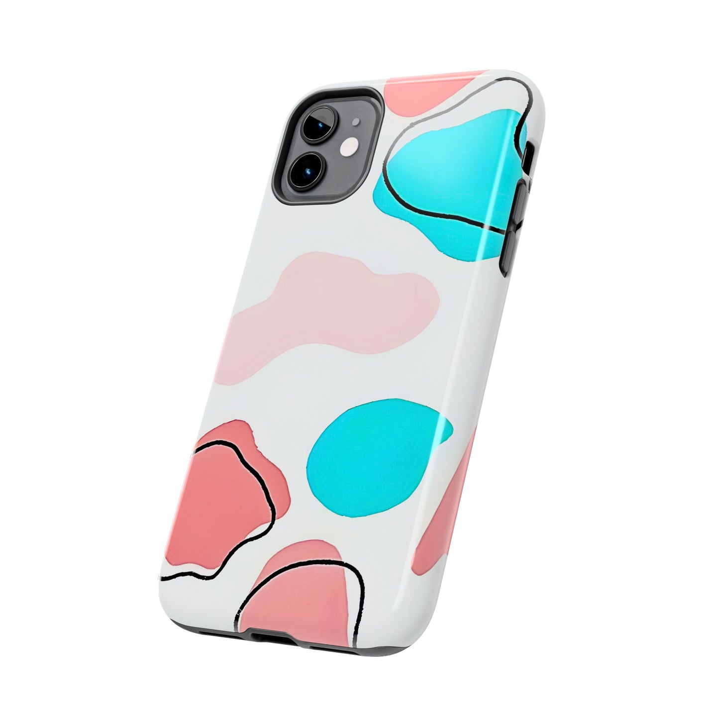 Abstract Shapes Preppy Pastel Style (Version 1) Tough Phone Case | Aesthetic