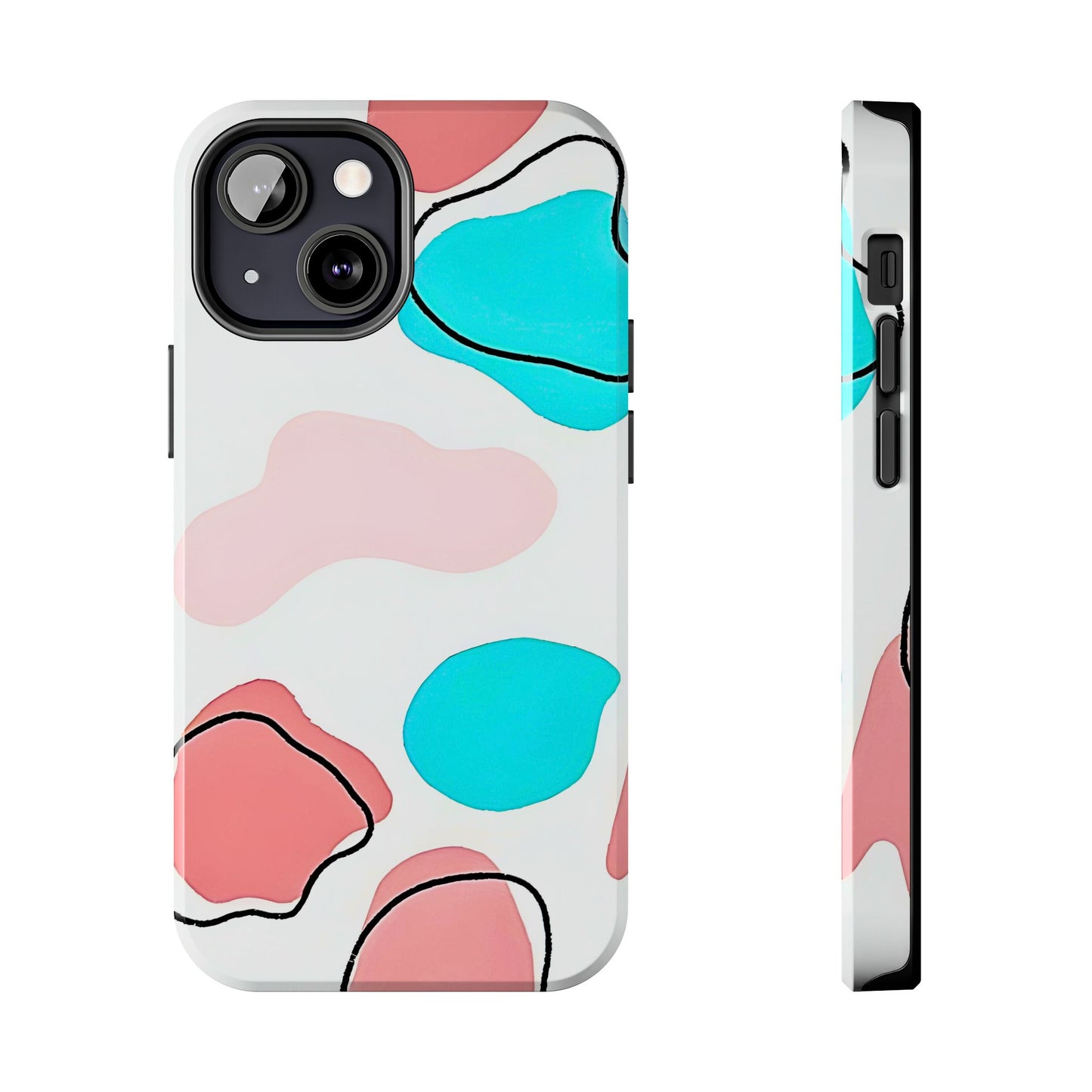 Abstract Shapes Preppy Pastel Style (Version 1) Tough Phone Case | Aesthetic