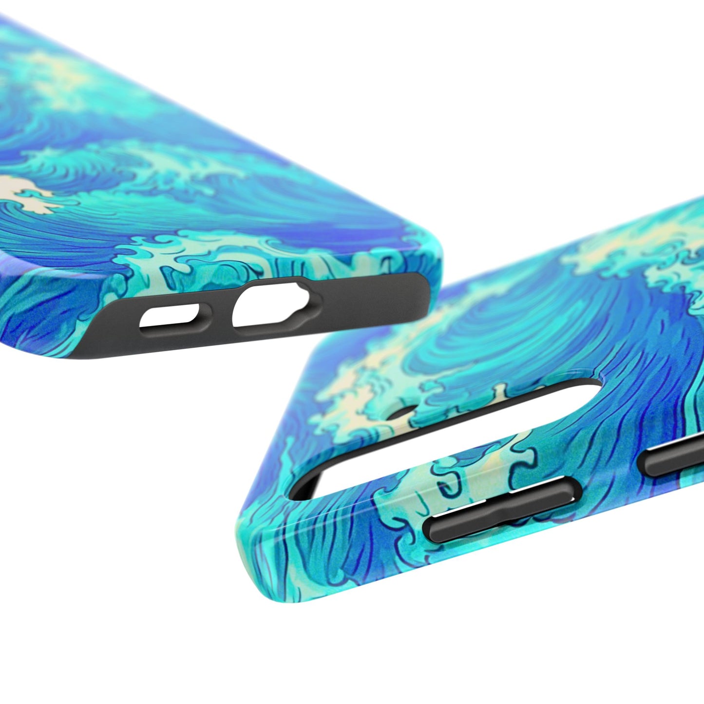 Cool Water Wave Style Tough Phone Case | Aesthetic