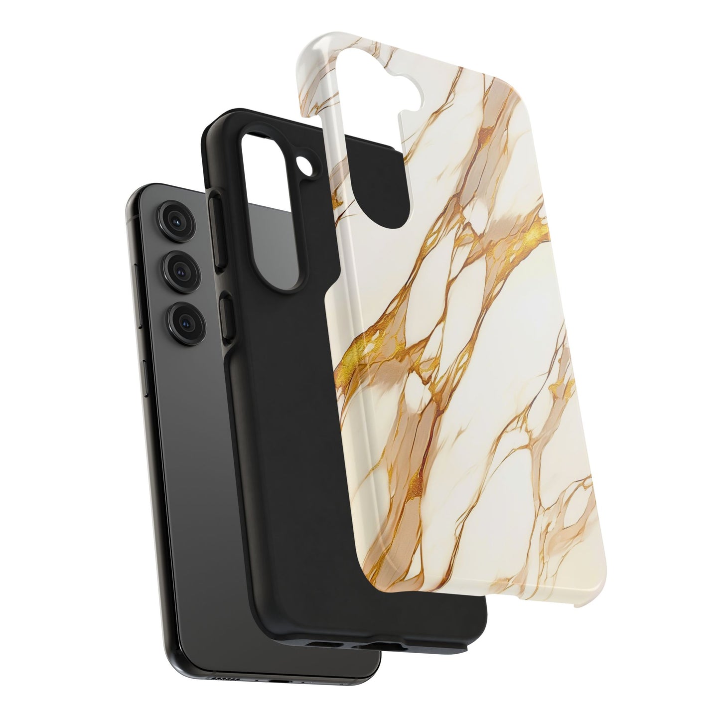 Luxury Marble Gold Vein Texture Pattern Style Tough Phone Case/Cover | Aesthetic