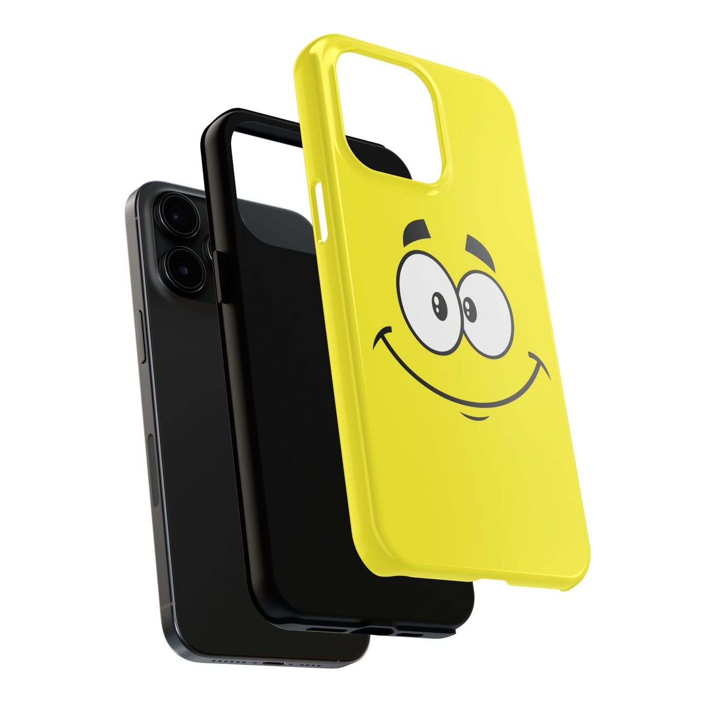 Smiley Happy Face Yellow Minimalist Cartoon Tough Phone Case | Funny