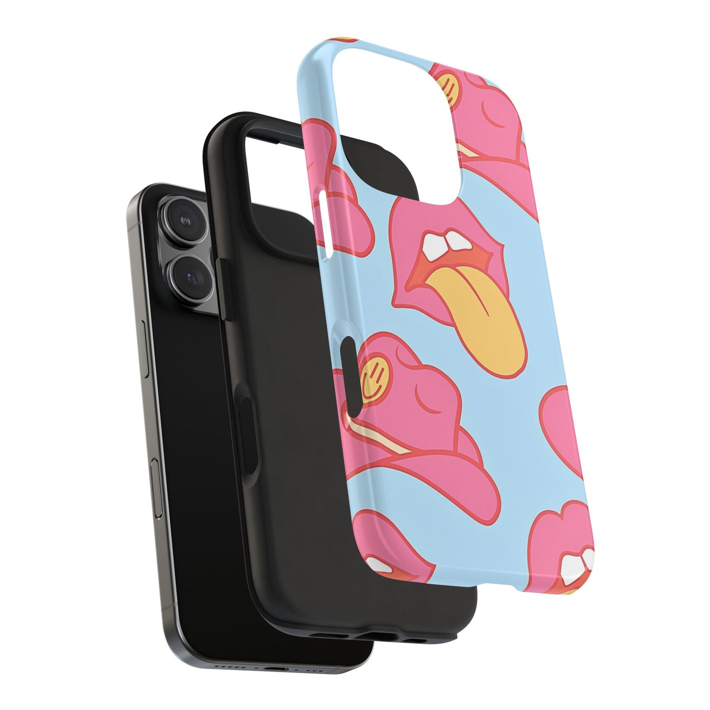 Preppy Cowboy Hat & Hot Lips Pattern (Version 1) Tough Phone Case | Aesthetic