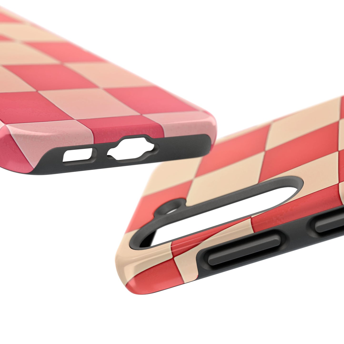 Preppy Checkered Pink Tough Phone Case | Aesthetic