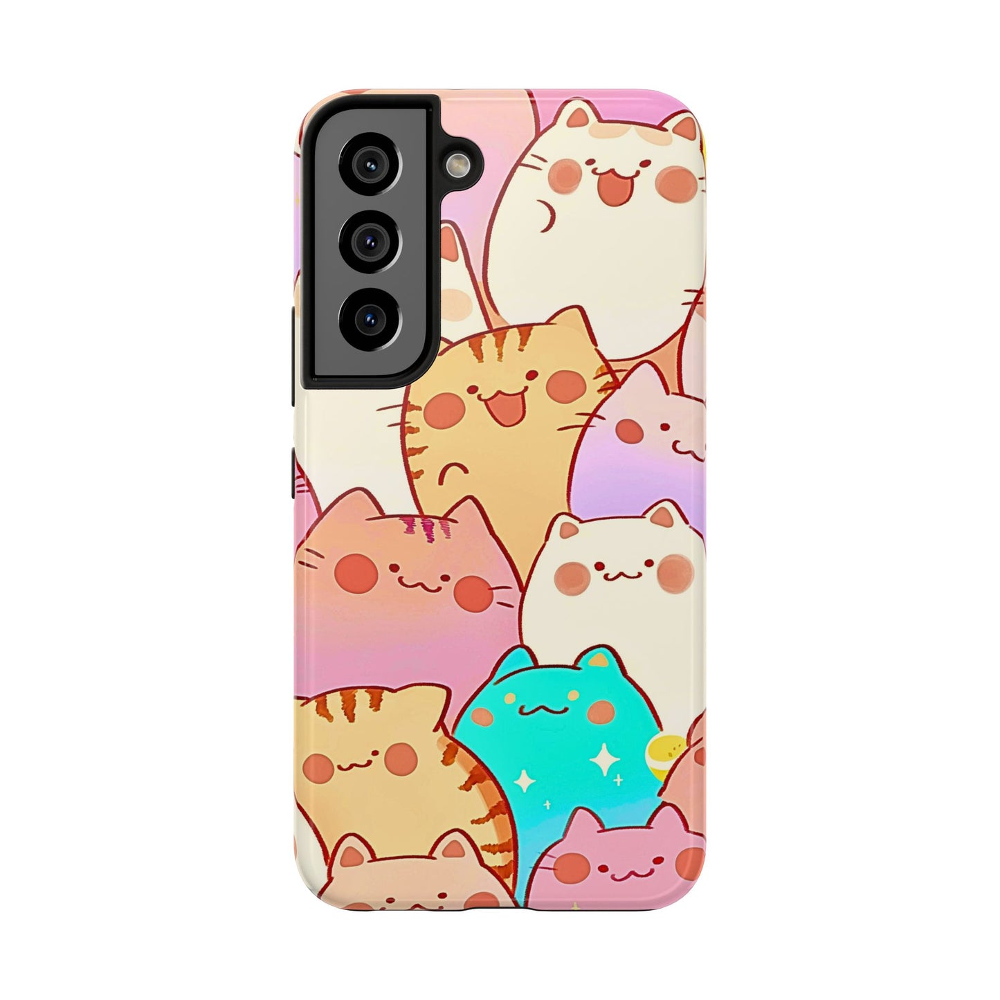 Kawaii Chubby Adorable Cats Tough Phone Case | Animals