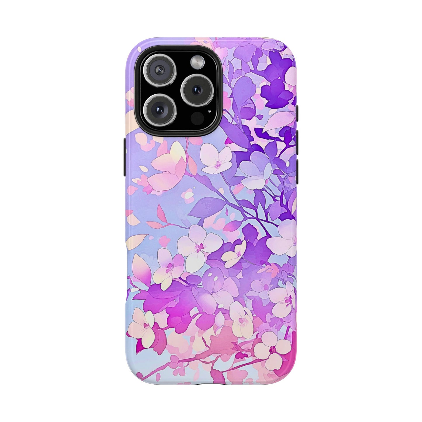 Funda resistente para teléfono con delicados estampados florales en tonos pastel | Estética