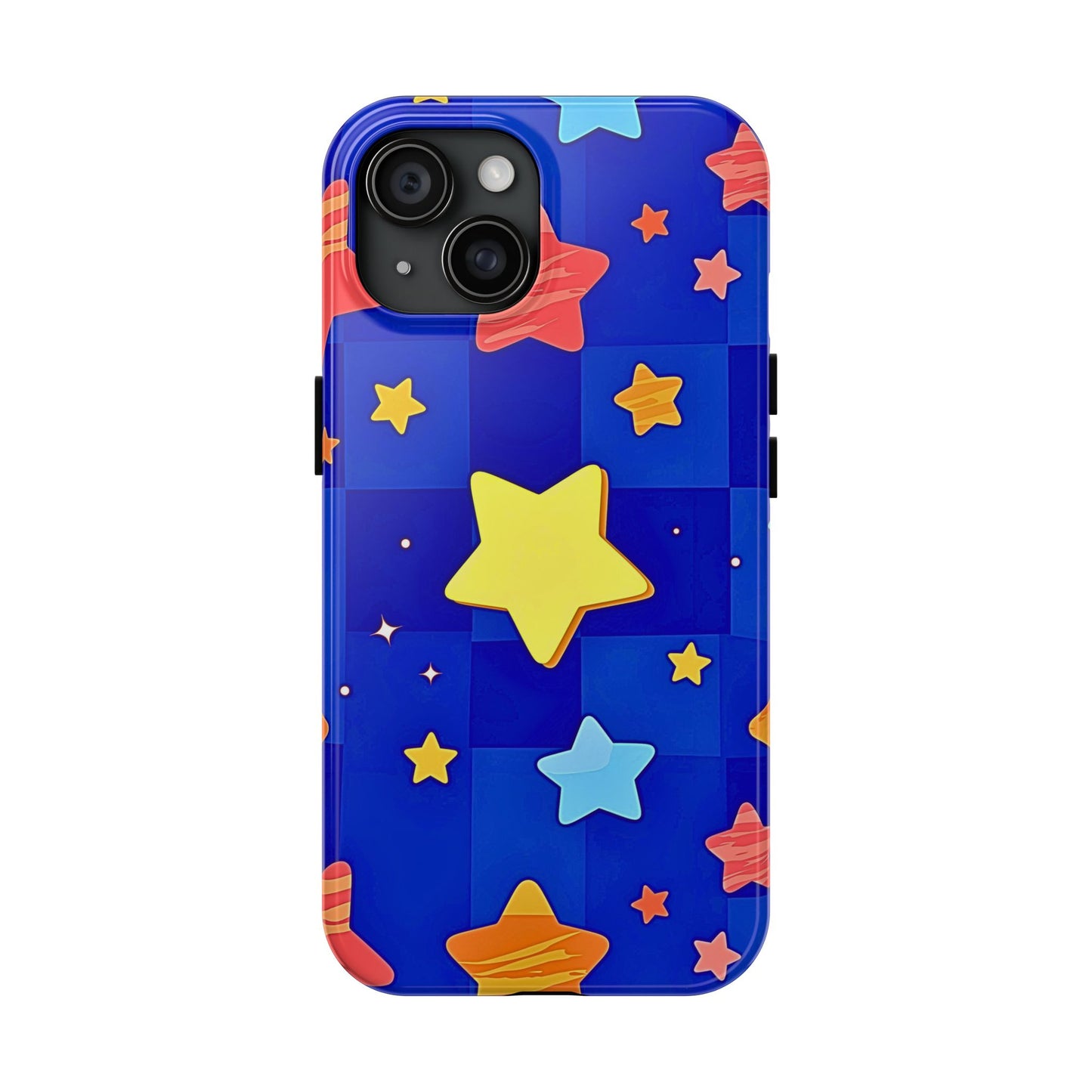 Vibrant Preppy Stars Pattern Tough Phone Case | Aesthetic