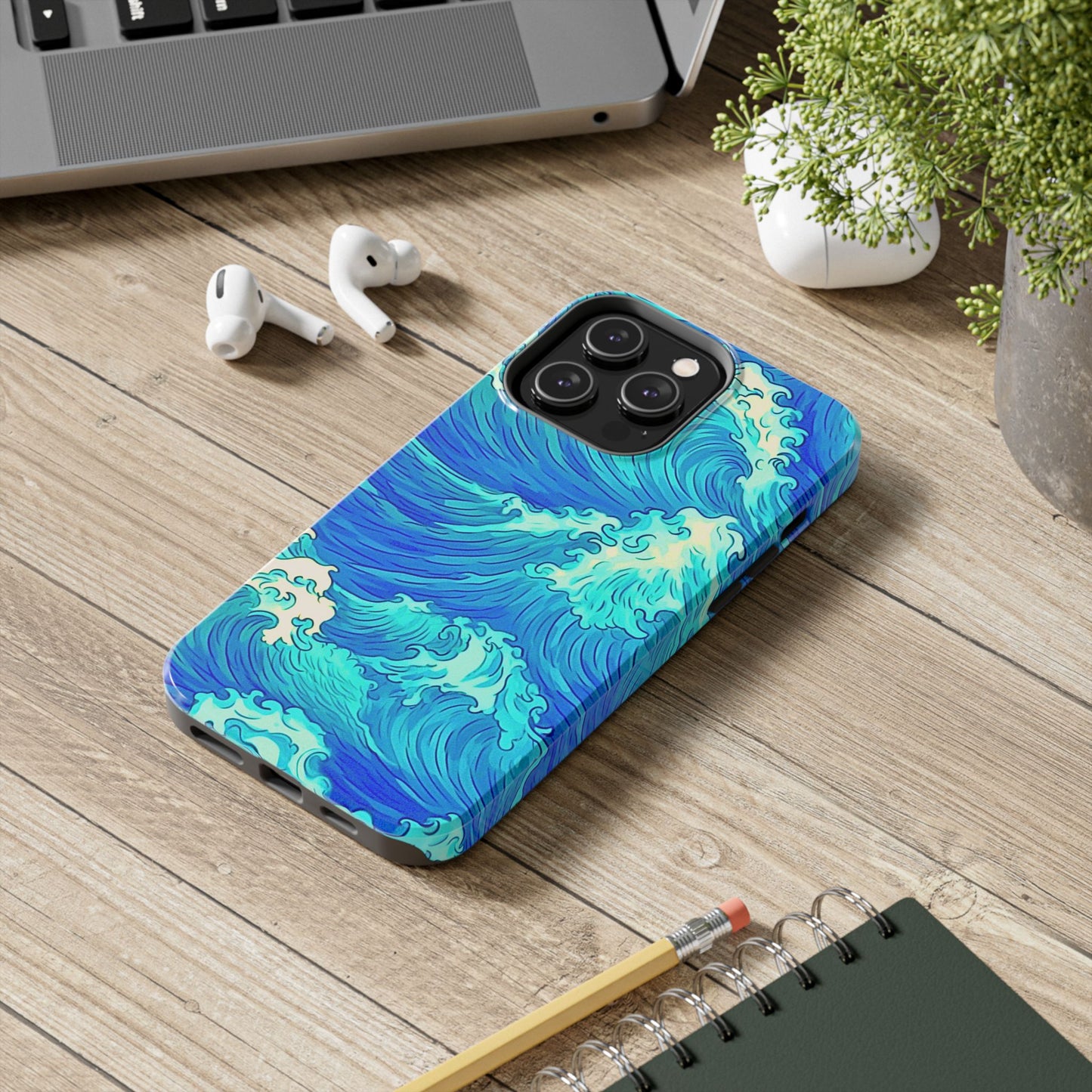 Cool Water Wave Style Tough Phone Case | Aesthetic