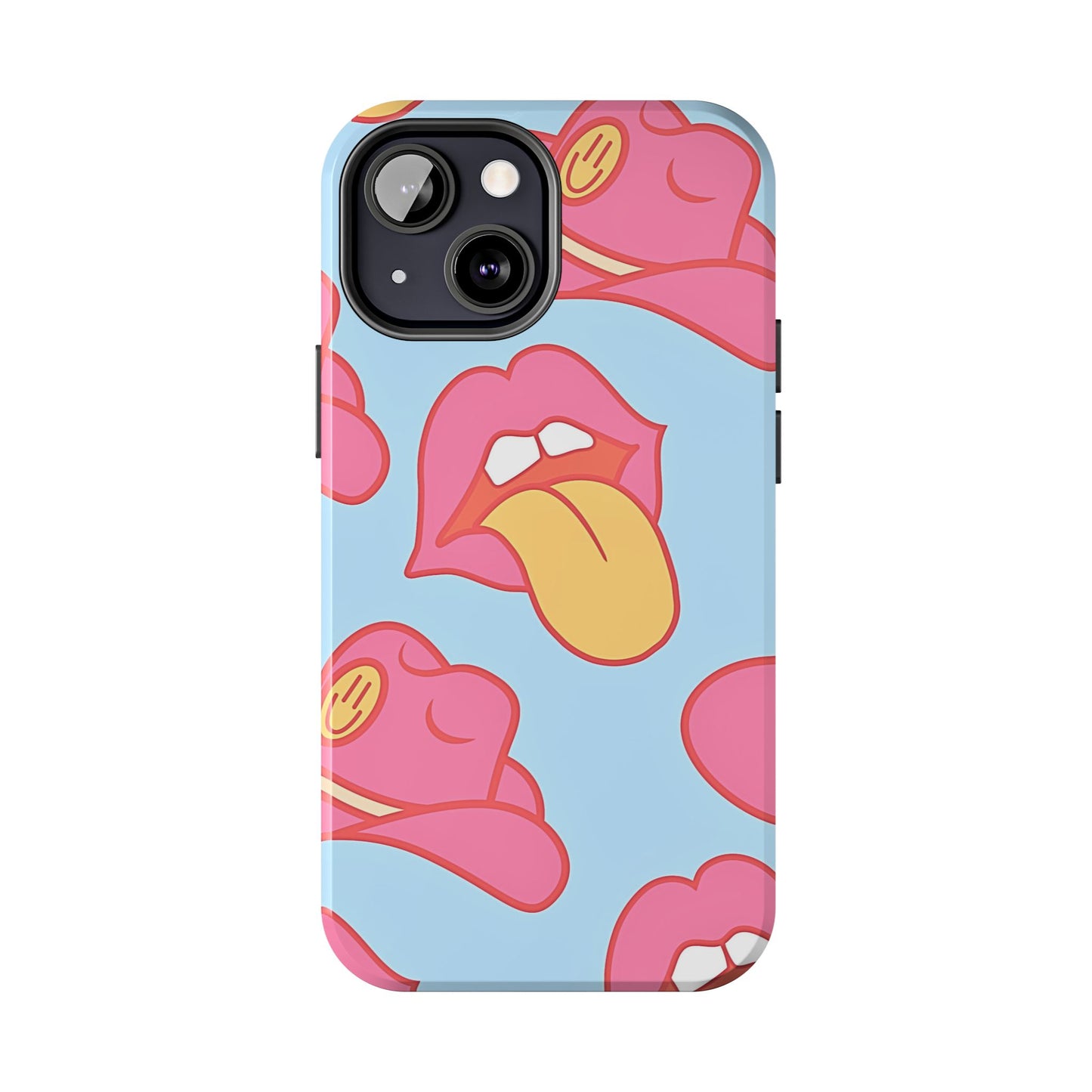 Preppy Cowboy Hat & Hot Lips Pattern (Version 1) Tough Phone Case | Aesthetic