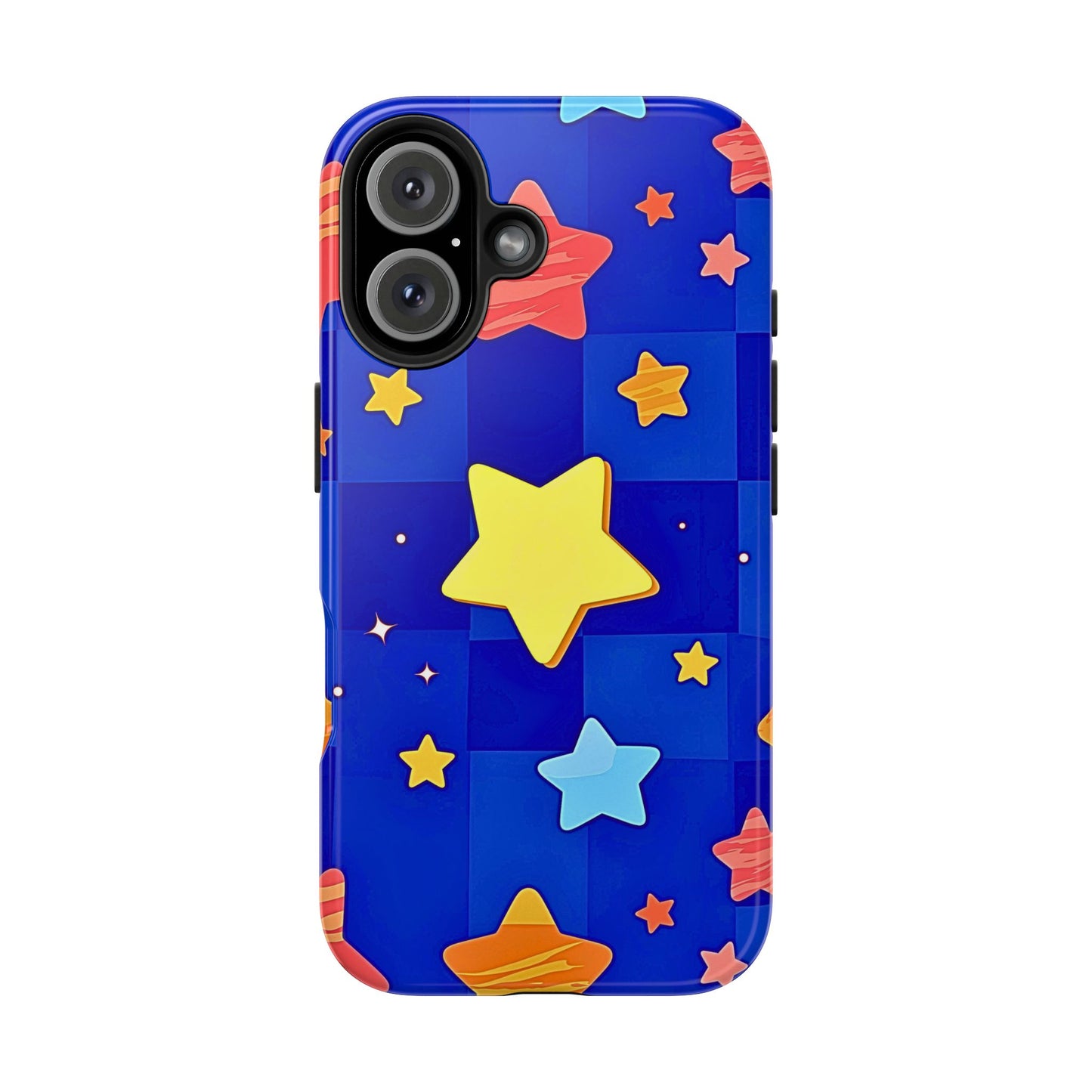 Vibrant Preppy Stars Pattern Tough Phone Case | Aesthetic