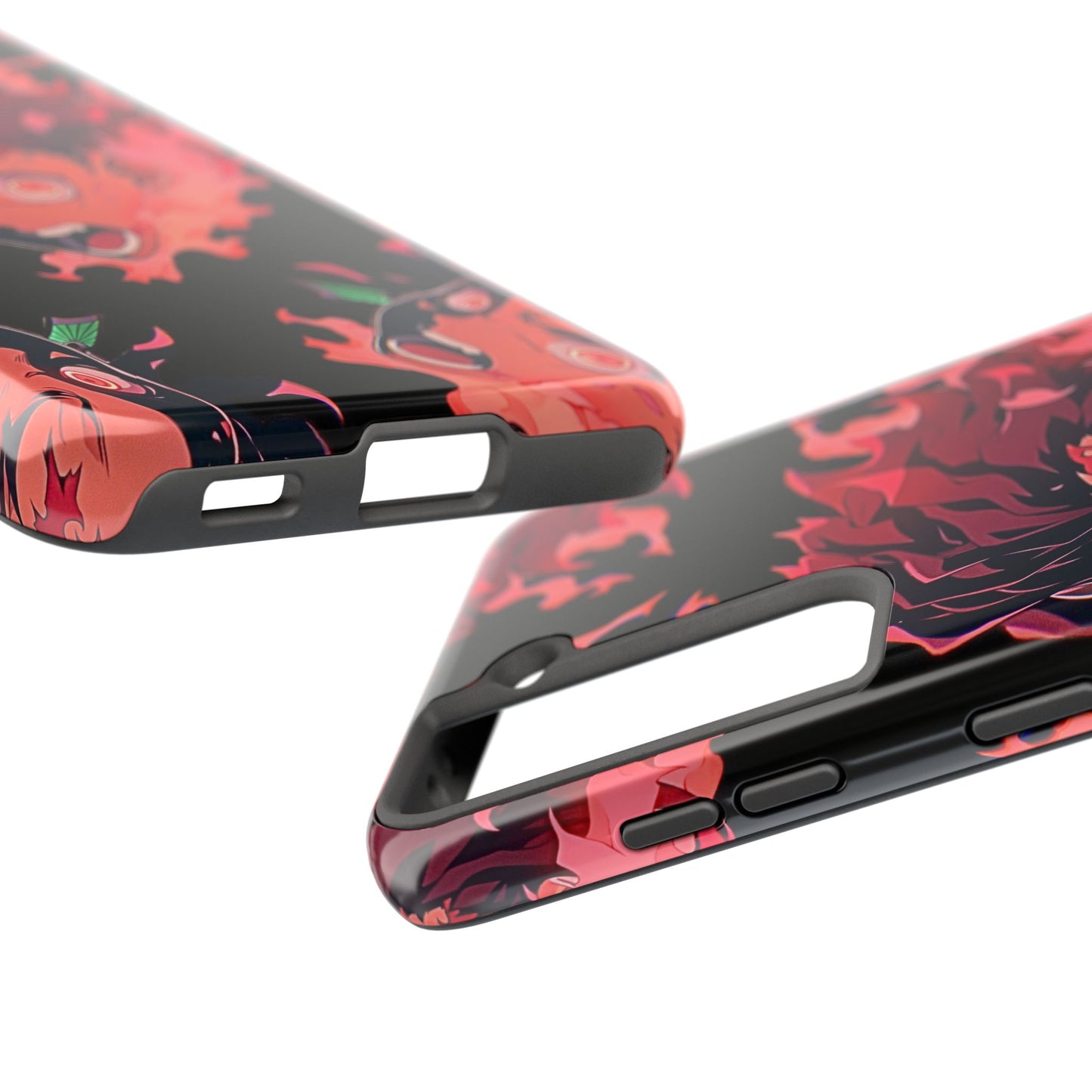 Tanjiro Kamado Flamed Style Black Tough Phone Case | Anime - Demon Slayer