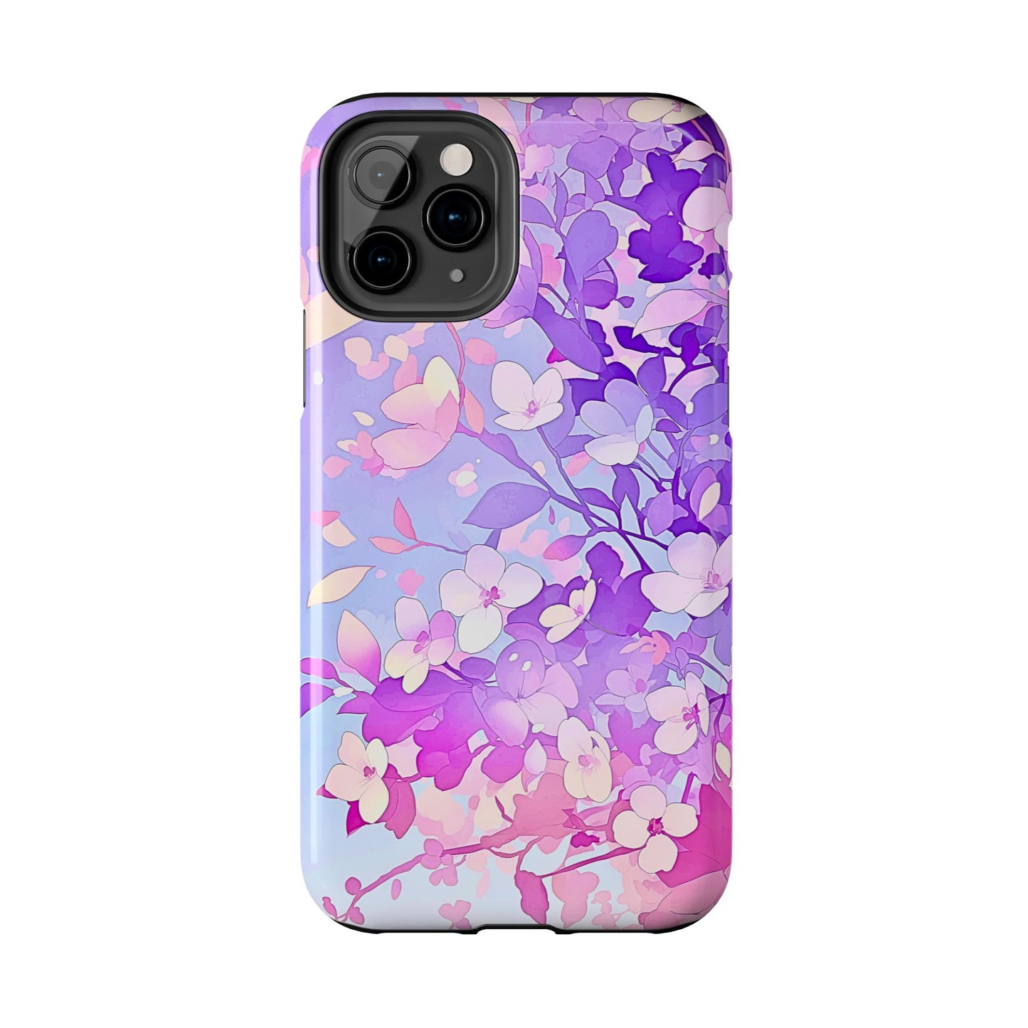 Funda resistente para teléfono con delicados estampados florales en tonos pastel | Estética