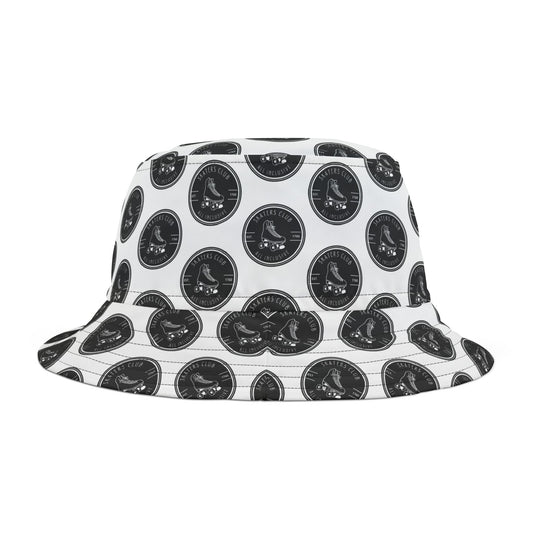 Black Round Skaters Club Bucket Hat