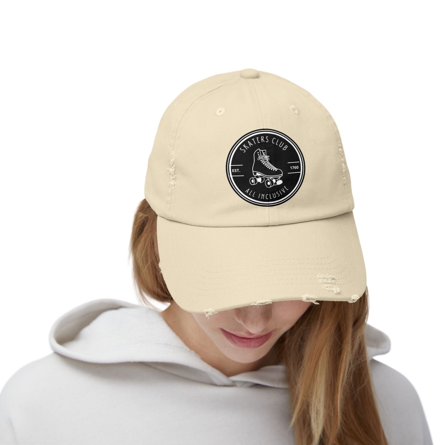 Black Skaters Club Distressed Cap