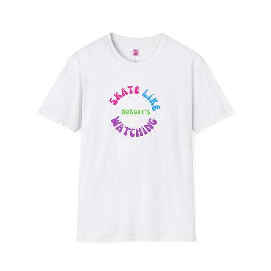Colorful Skate Like Nobody's Watching Unisex Tee