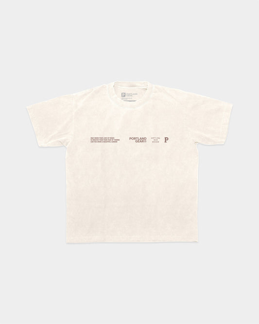 All-American Slogan Tee - Cream