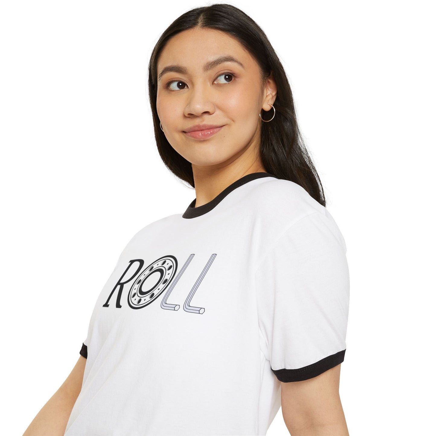 ROLL Unisex Cotton Ringer T-Shirt