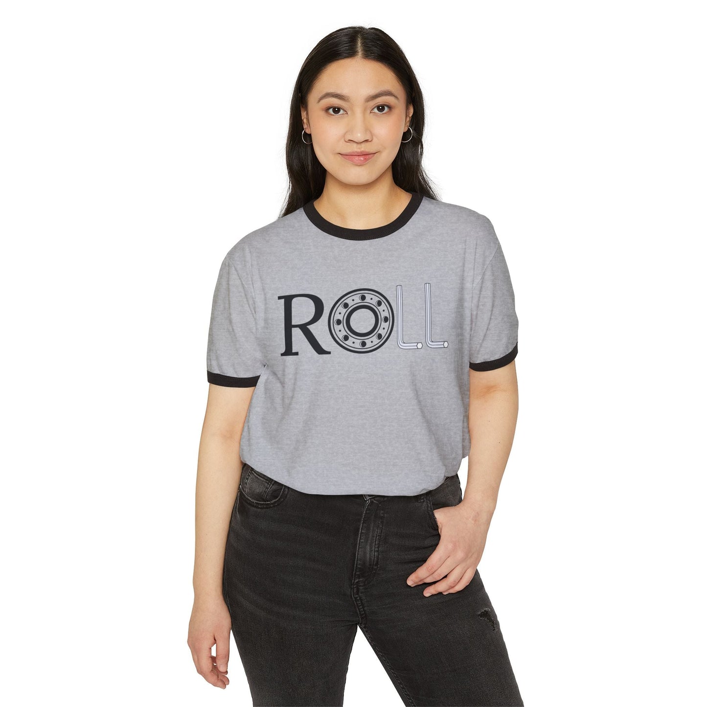 ROLL Unisex Cotton Ringer T-Shirt