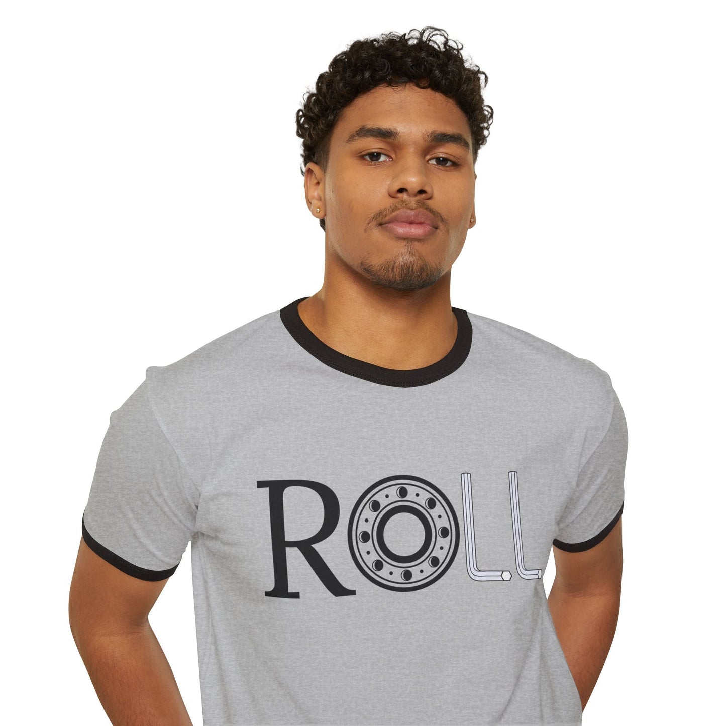 ROLL Unisex Cotton Ringer T-Shirt