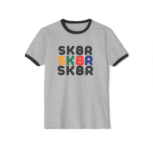 Retro Skater Unisex Cotton Ringer T-Shirt