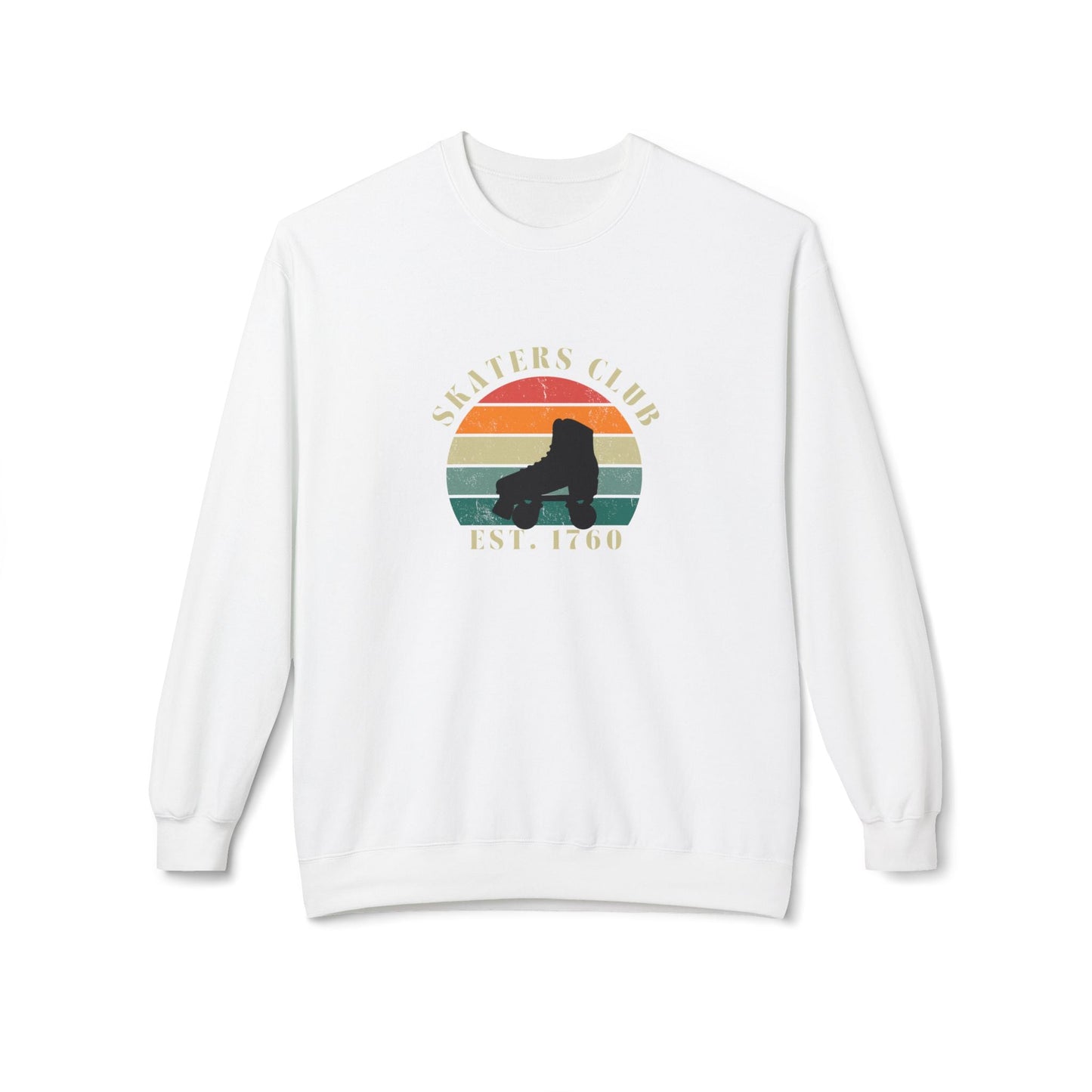 Retro Skaters Club Unisex Fleece Crewneck Sweatshirt