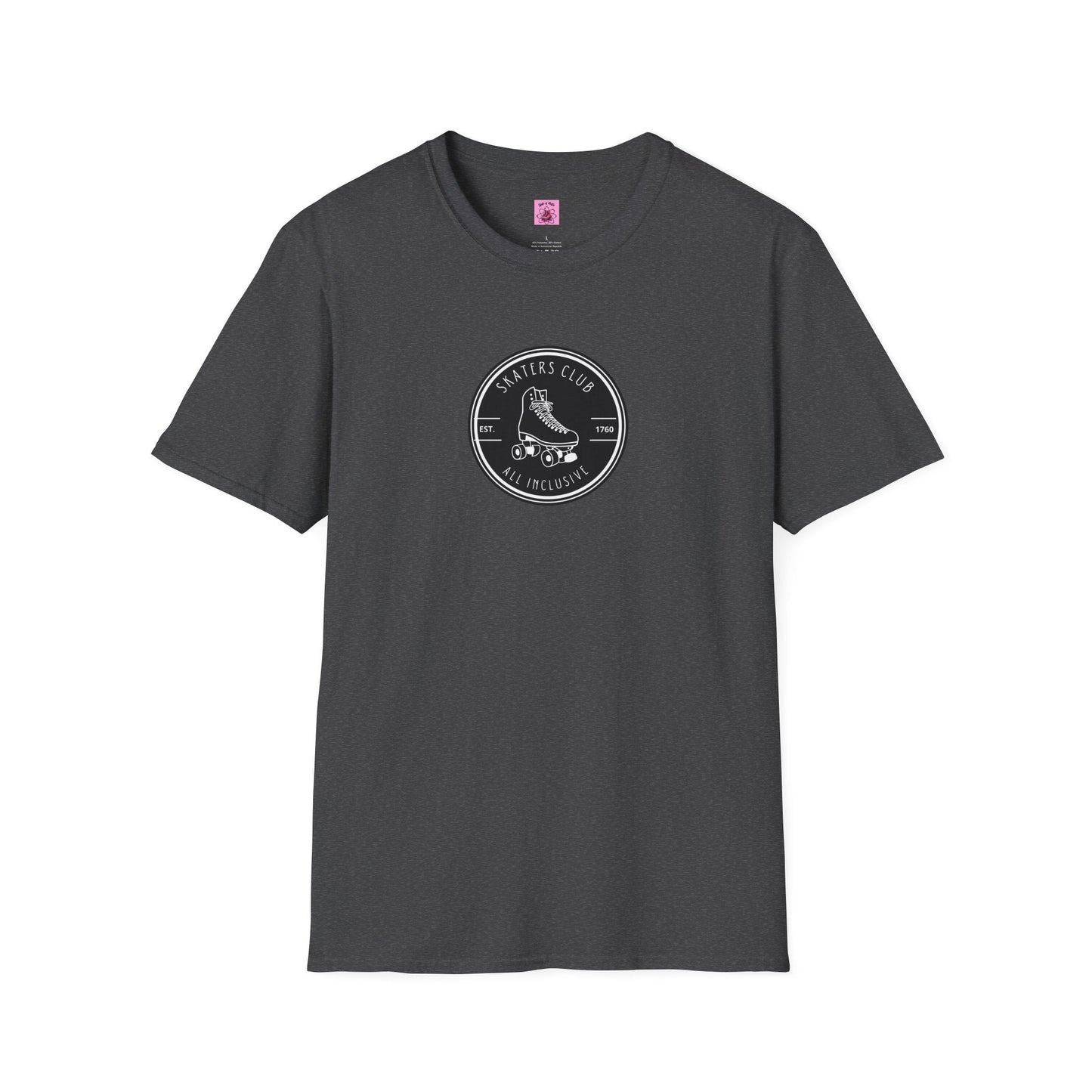 Round Black Skaters Club Unisex T-Shirt
