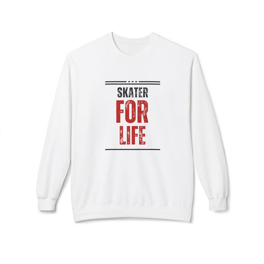 Skater for Life Unisex Fleece Crewneck Sweatshirt