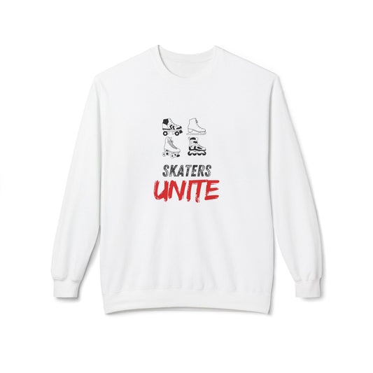 Skaters Unite Unisex Fleece Crewneck Sweatshirt